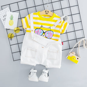 Yellow and white stripes