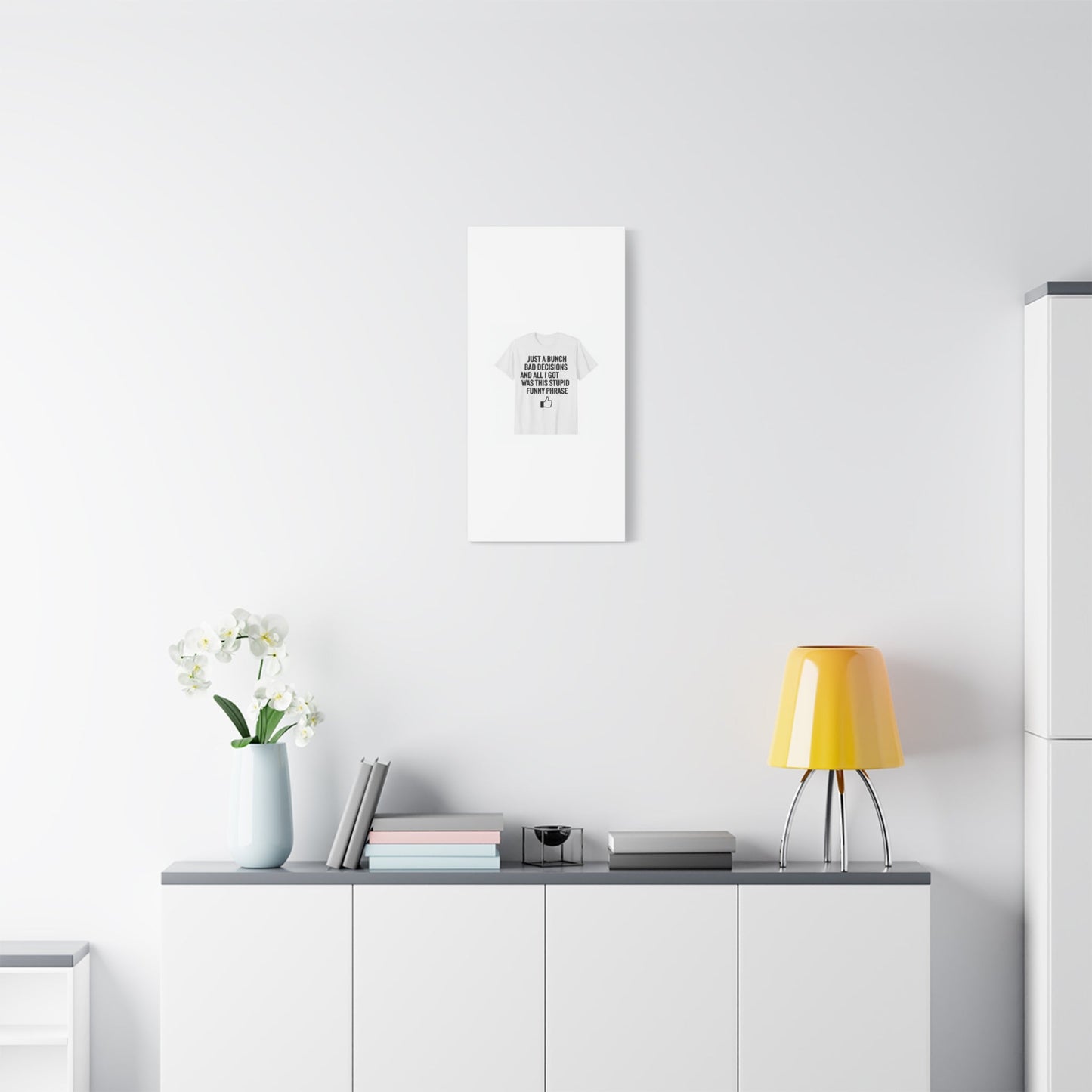 self-deprecating quote Canvas | sarcastic introvert wall art, anxiety humor