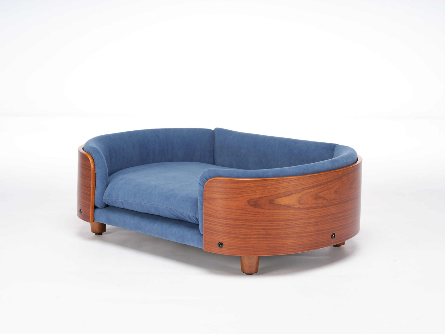 Scandinavian Style Elevated Dog Bed Pet Sofa with Solid Wood Legs and