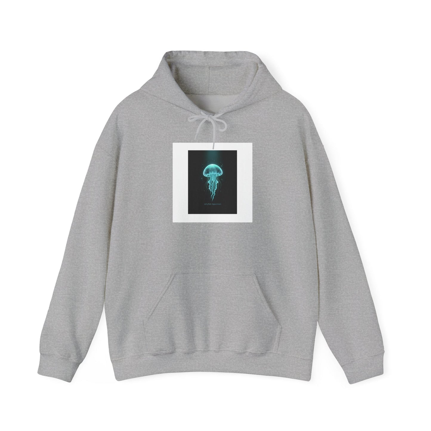 Bioluminescent Jellyfish Hoodie | neon jelly print, deep-sea aesthetic