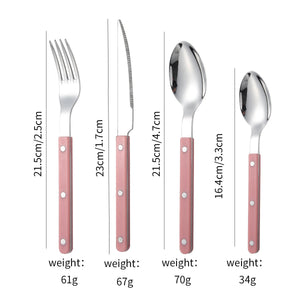 304 French Rivet Four-Piece Set [Pink]