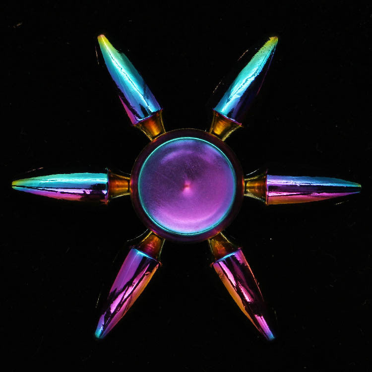Electroplating colorful fingertip spinning top