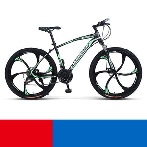 Black green six knife wheel