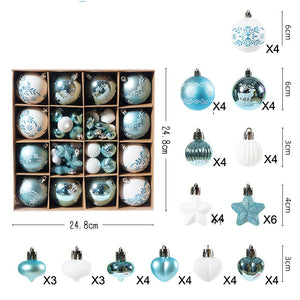 Blue and white