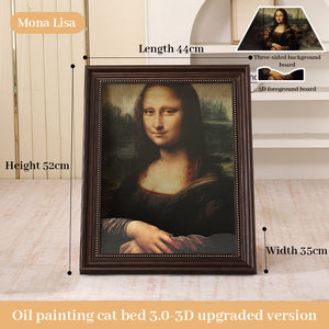 3D Mona Lisa - Brown Frame