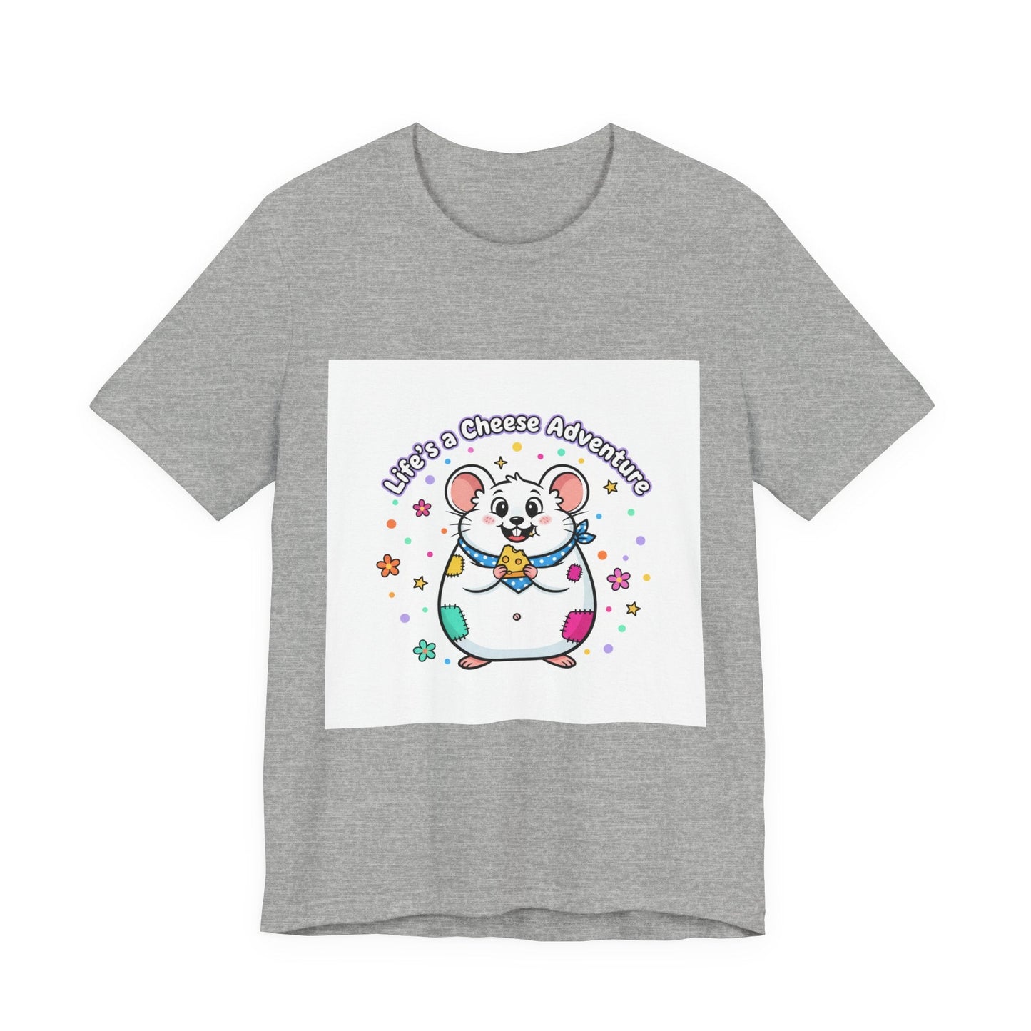 Cheese Adventure Mouse Tee | Rodent-core, quirky animal design