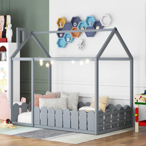 Gray + Solid Wood