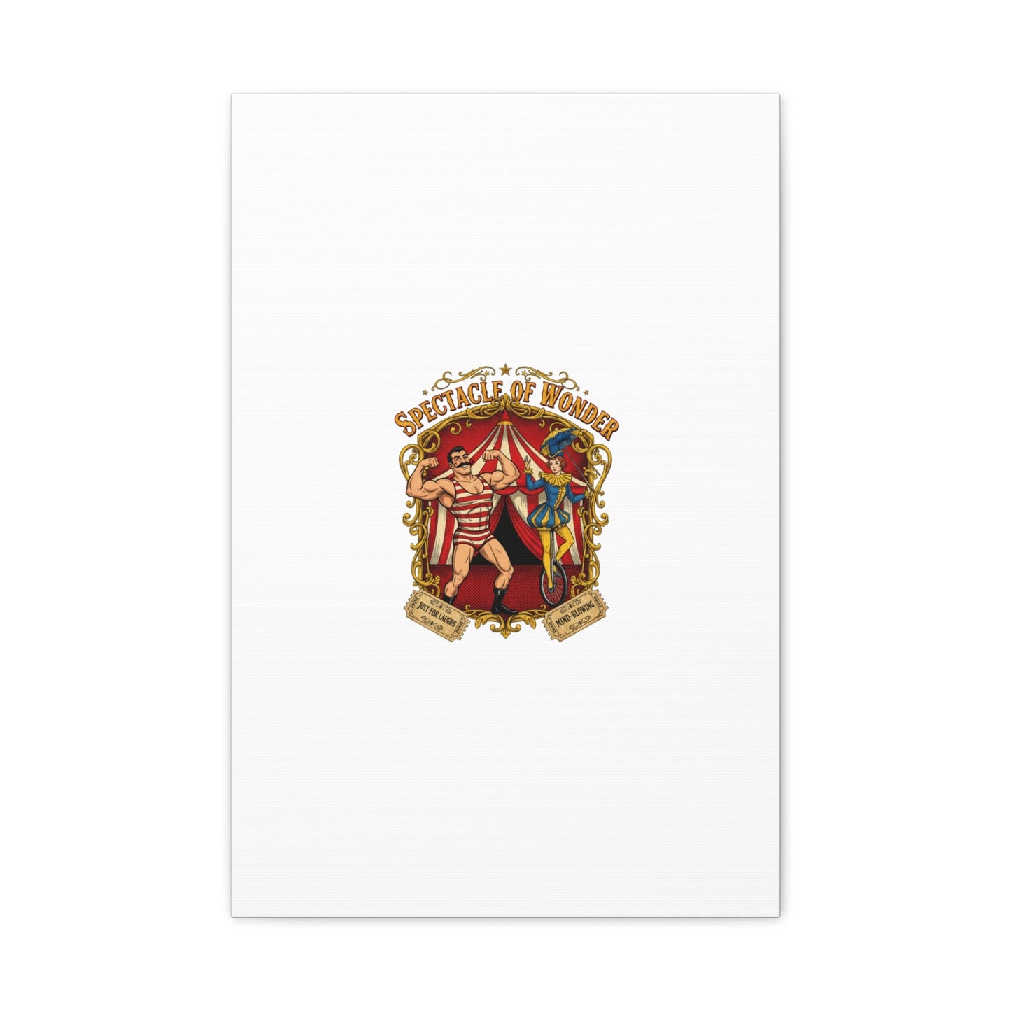 Spectacle of Wonder Circus Art Print, Canvas | Vintage Carnival Design