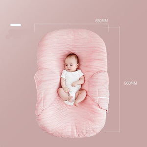 Breathable white bed + pink bed cover
