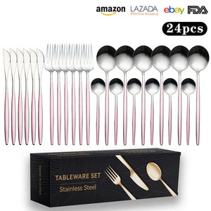 Pink Silver 24-Piece Set