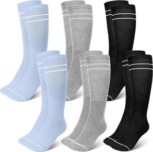 6 pairs (2 black+2 blue+2 gray)