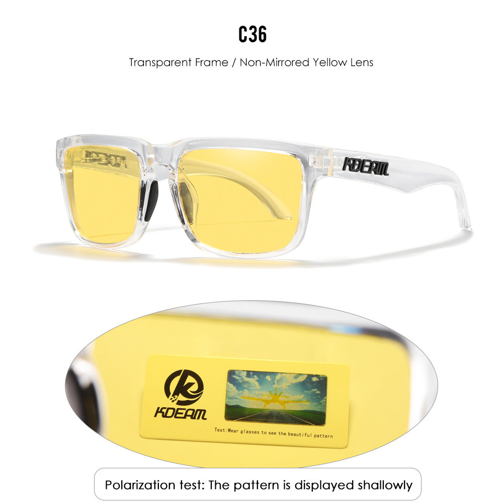 Classic polarized sunglasses for men and women ultra light driving glasses colorful real film sunglasses