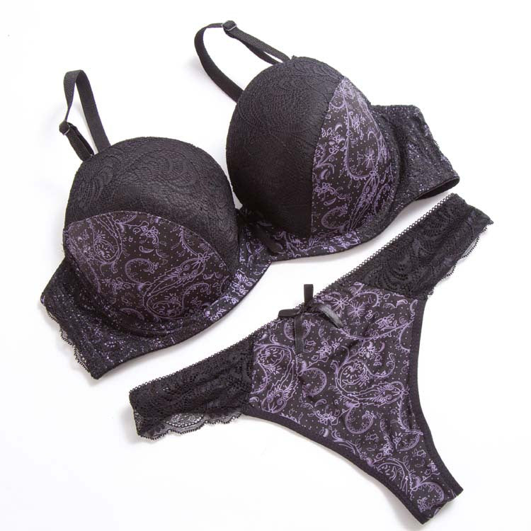 Plus Size Lace Color Matching Underwear Set for Comfortable Everyday Wear