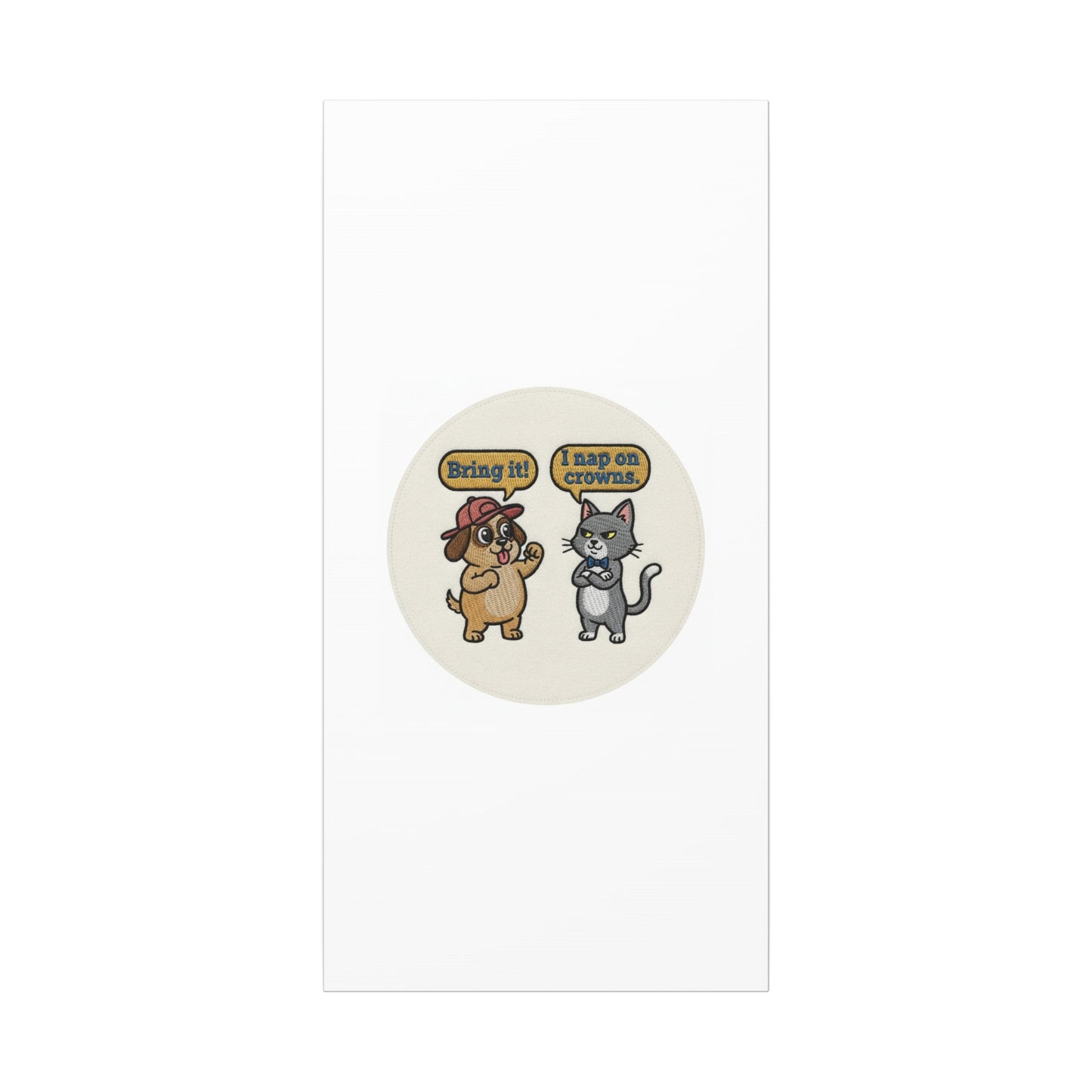 Funny Cat vs Dog Canvas | Pet Rivalry Wall Art