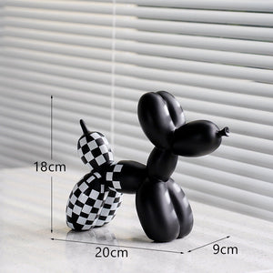 Plaid Balloon Dog-Black