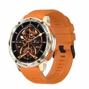 Gold orange rubber strap