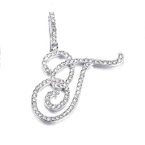 Silver single letter T