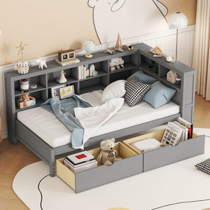 Grey + Wood +Twin