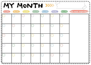 Monthly calendar