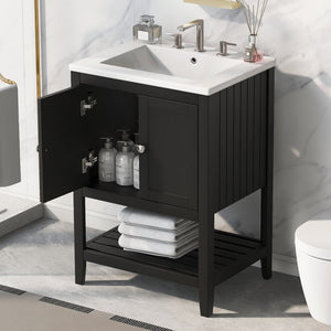 Black + Solid Wood+MDF
