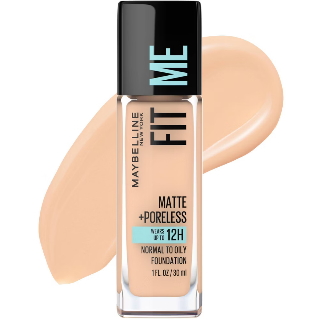 Maybelline Fit Me Matte + Poreless Foundation Soft Sand 124 (1oz)