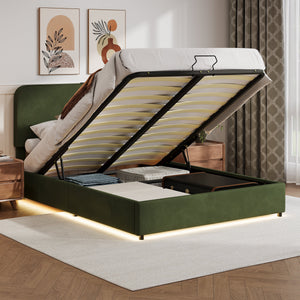 Green + Fabric+Metal + Queen + Velve