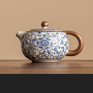 Ruyao Blue and White Lotus Series - Xishi Pot [Simplified]