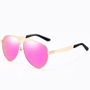 Gold frame pink lens