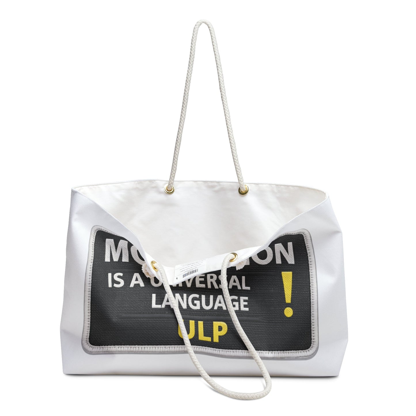 Motivation Is a Universal Language Weekender Bag — Inspirational Travel Tote
