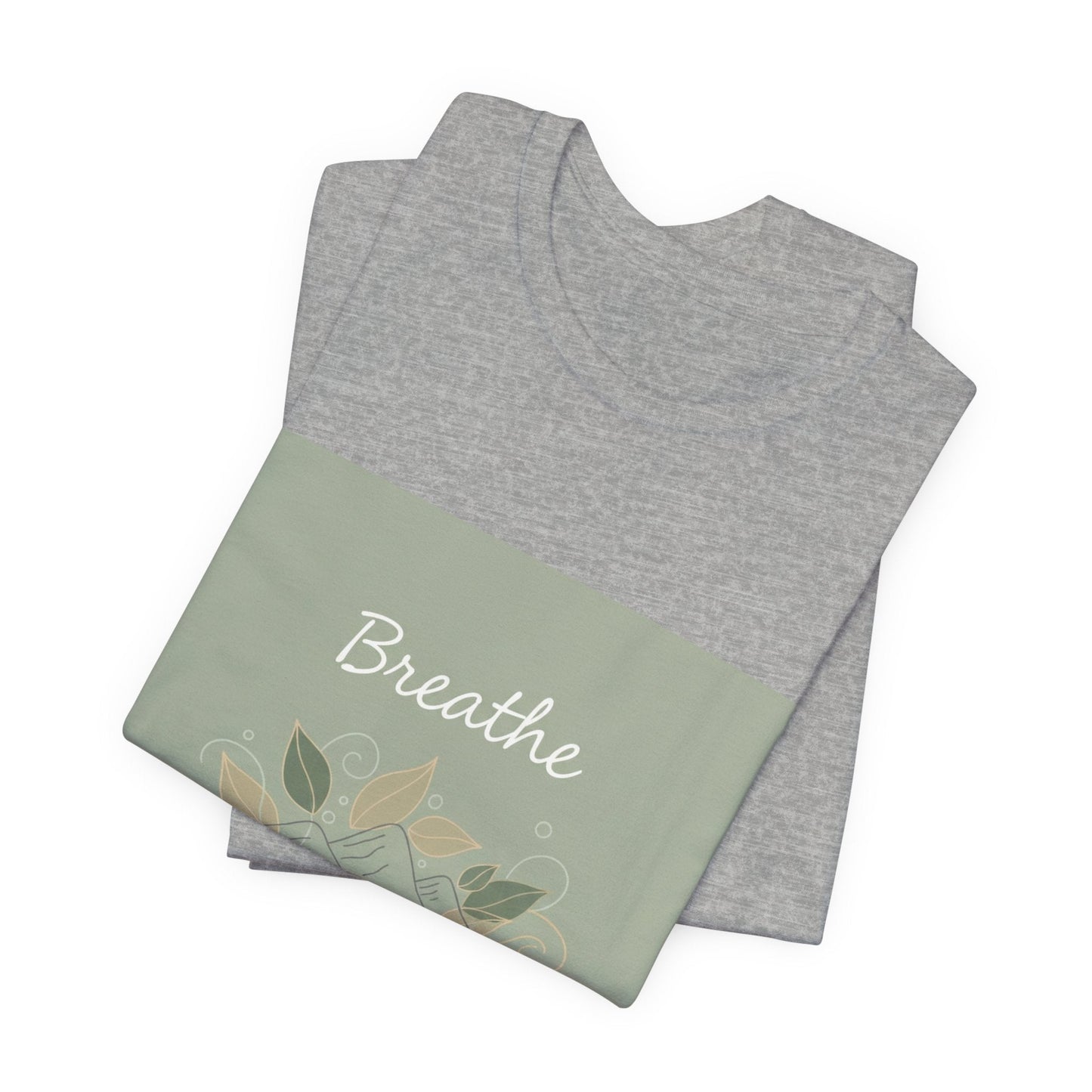Breathe Leaf Line Tee | nature vibes, calming minimal