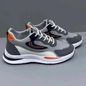 Grey leather finish