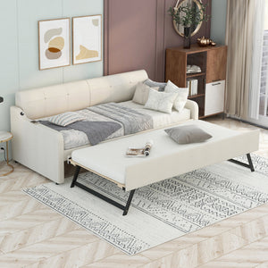 Beige + Upholstered