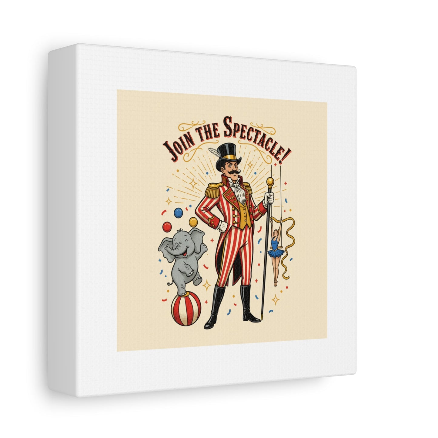 Join the Spectacle Circus Art Print | Matte Canvas, Stretched, Vintage Carnival Design
