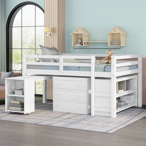 White + Solid Wood + Full