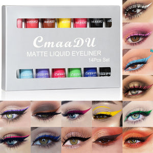 14-color liquid eyeliner set
