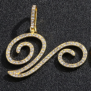 Gold single letter V