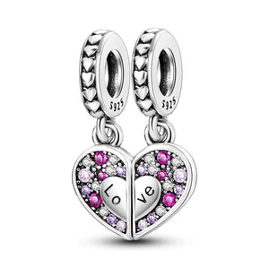Mother daughter heart-shaped