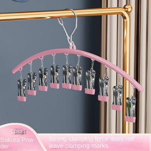 Plastic Coated Thickened Pink Arc 10 Clips [OP Bag]