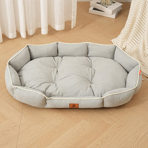 Light Gray Oval Suede Velvet Nest