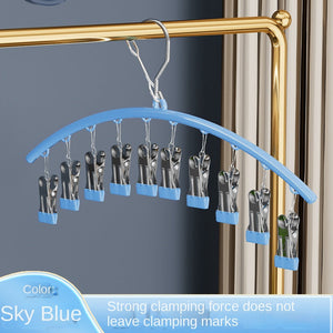 Plastic Coated Thickened Blue Arc 10 Clips [OP Bag]