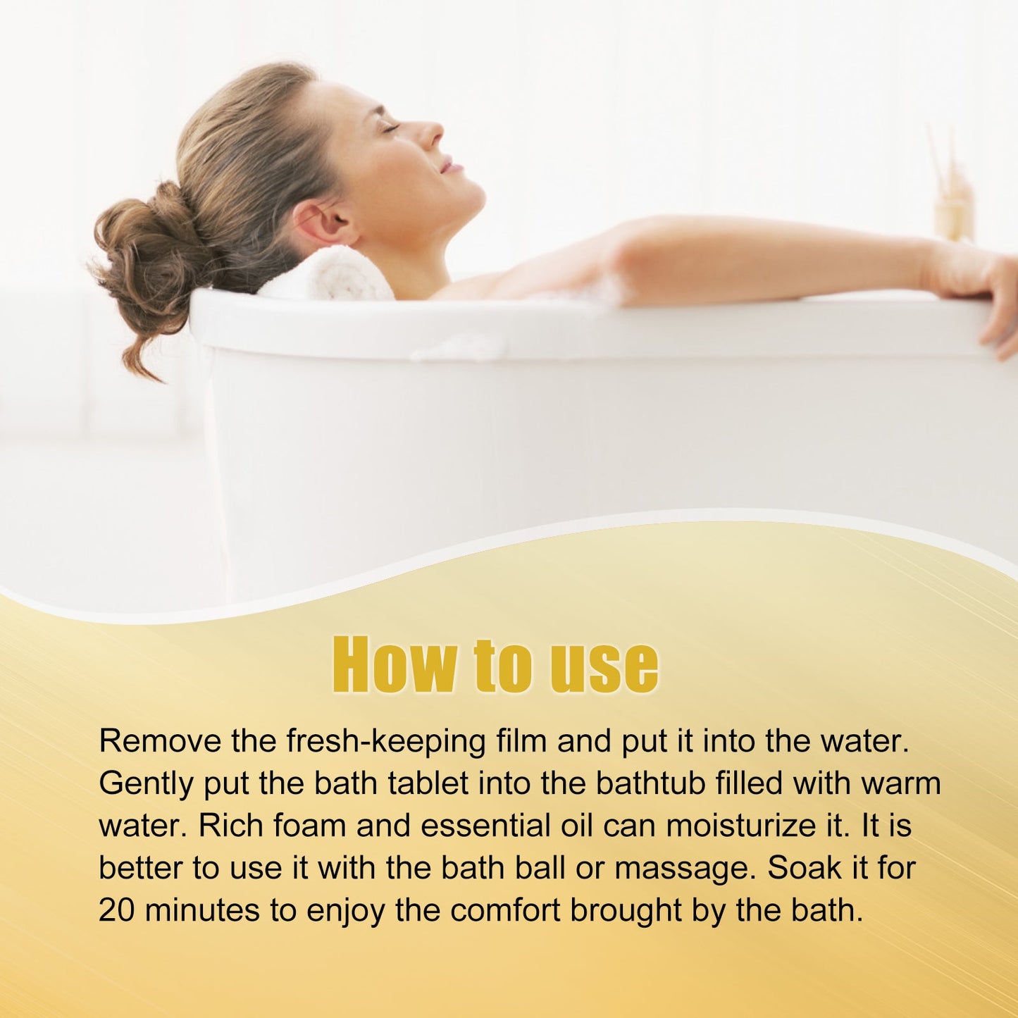 Lymphatic Body Shaping Bath Tablet, Firming Slimming Repair Lymphatic Swelling Clean Body Skin Bath Tablet