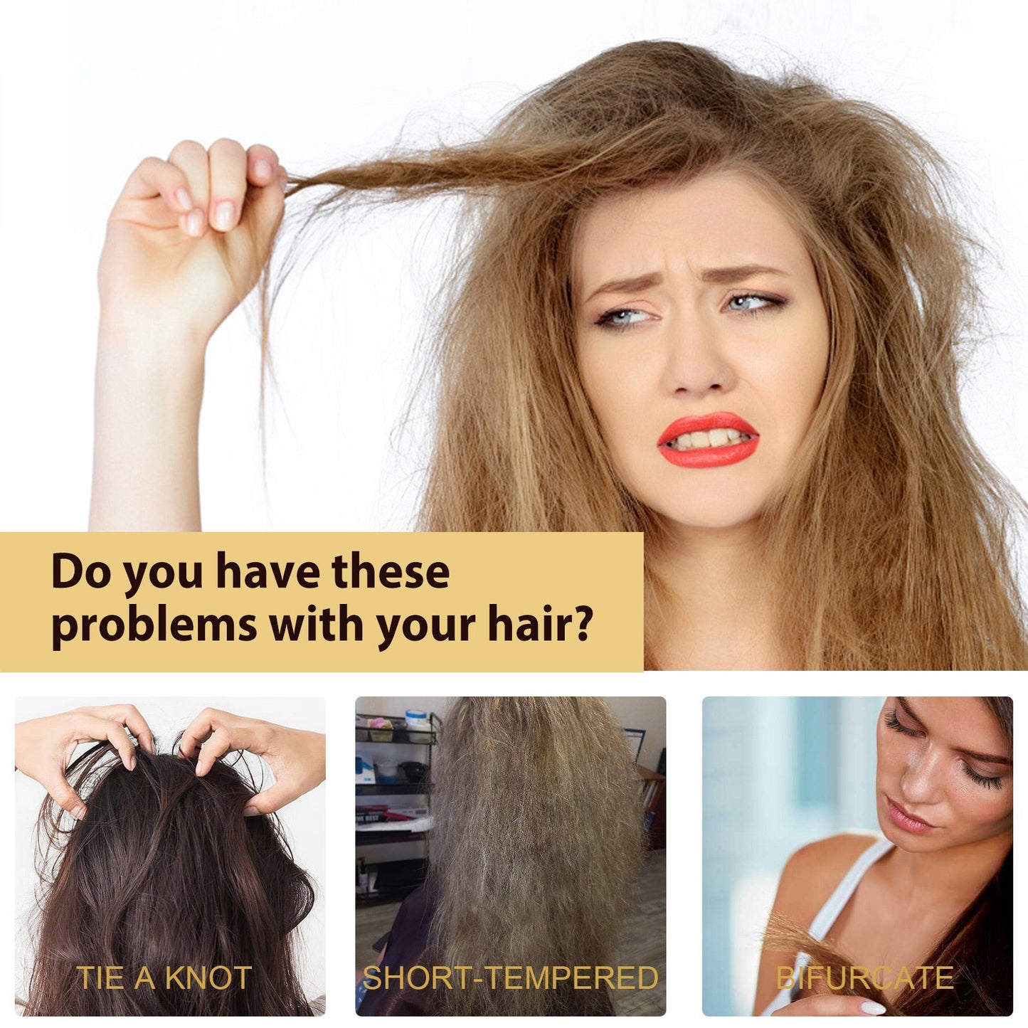 Maca Essence Repair Collagen, Repair Damaged Hair Reduces Split Ends Deep Clean Smooth And Shiny