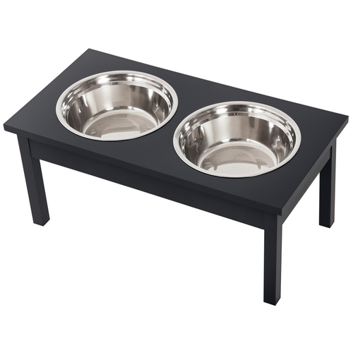 23" Wooden Heavy Duty Dog Food Bowls Pet Elevated Feeding Station