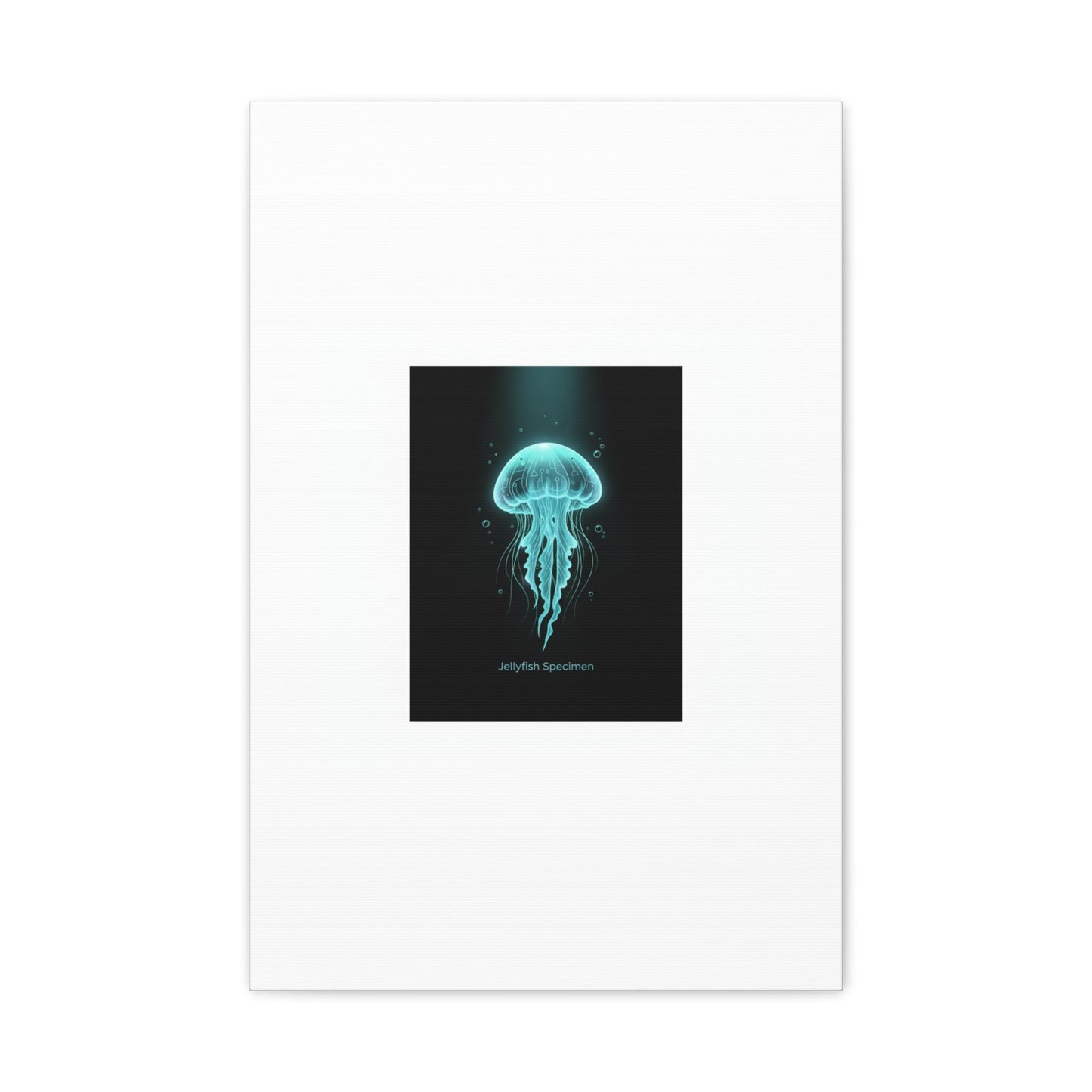 Bioluminescent Jellyfish Art Canvas | Deep Sea Aesthetic, Neon Glow