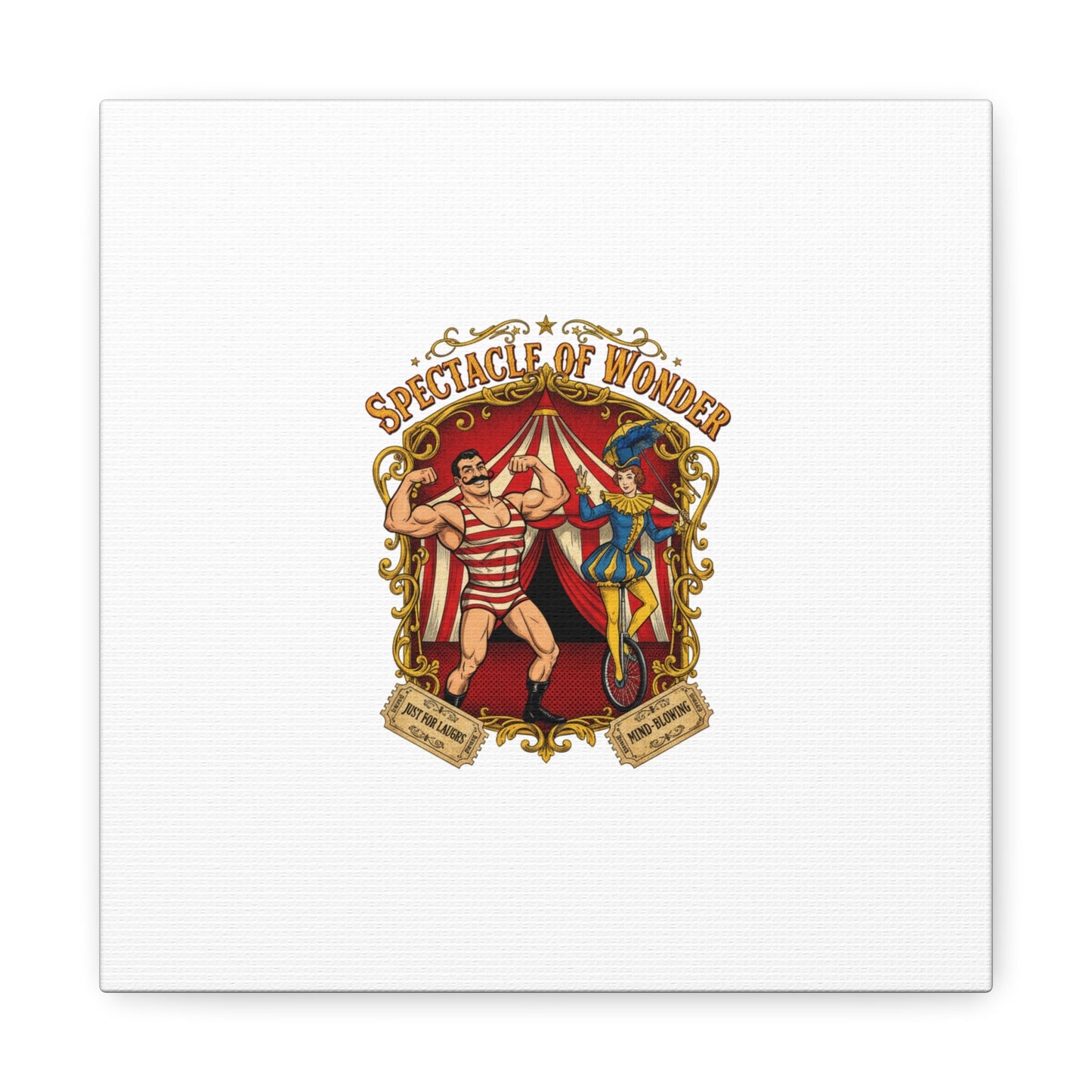 Spectacle of Wonder Circus Art Print, Canvas | Vintage Carnival Design