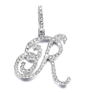 Silver single letter R