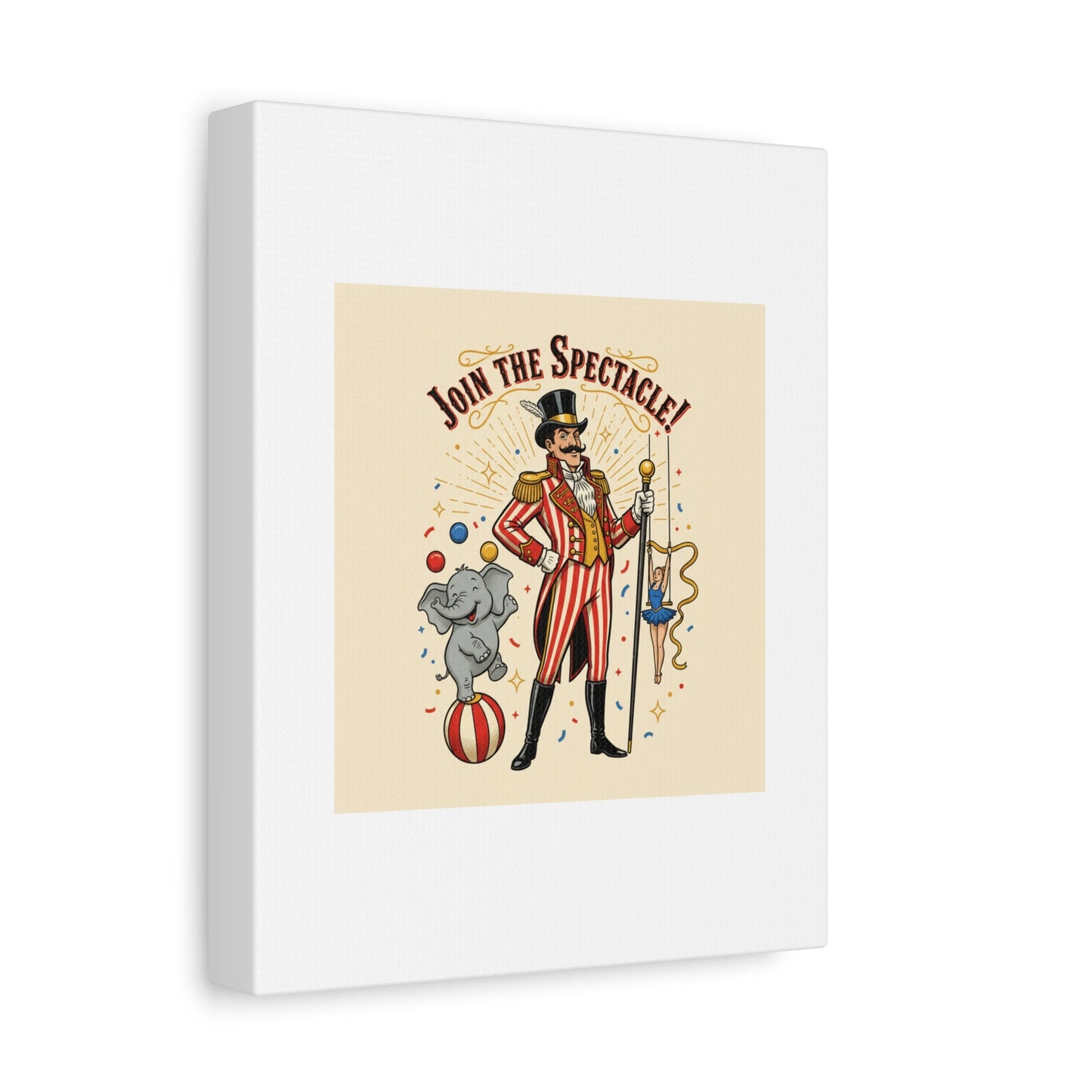Join the Spectacle Circus Art Print | Matte Canvas, Stretched, Vintage Carnival Design