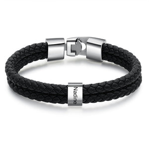 One bead bracelet steel color
