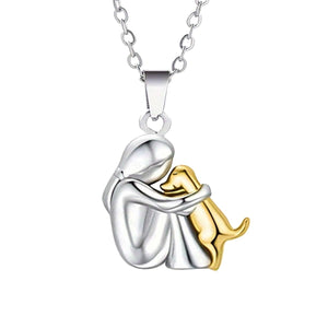 Gold dog Necklace