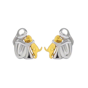 Gold dog Earring